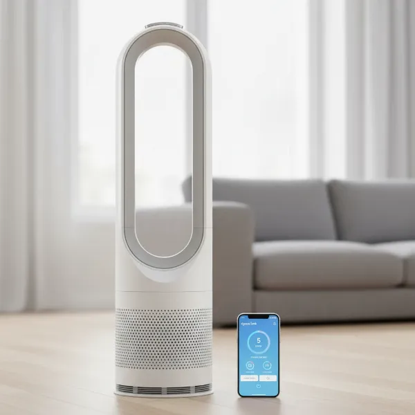 Dyson Pure Cool Link air purifier and fan with remote control and app display