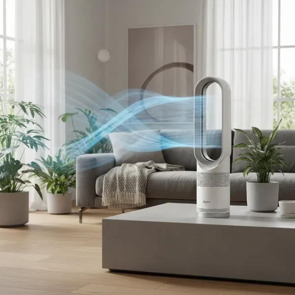 Dyson Purifier Cool Gen1 circulating purified airflow in a modern room